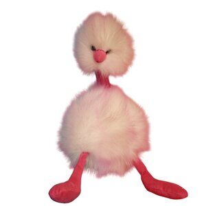 Jellycat Raspberry Ripple Plushie Pom Pom Emu Ostrich Stuffed Animal Pink Bird